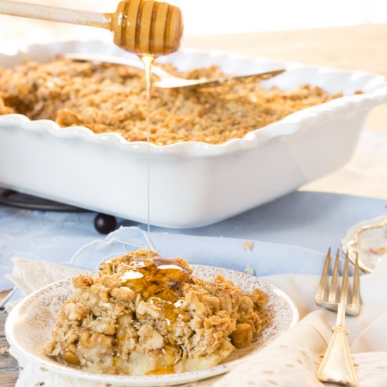 Honey Walnut Oat Squares