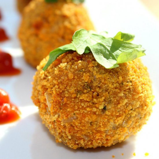 Vegetable-Stuffed Arancini (Baked)