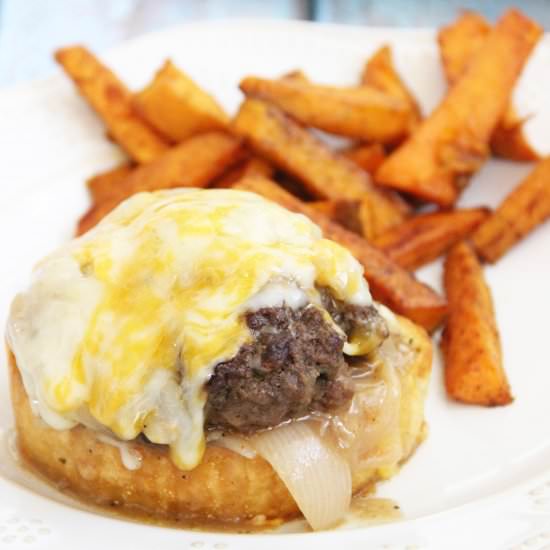 Patty Melts on Texas Toast