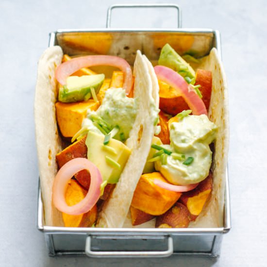 Sweet Potato Tacos with Avocado