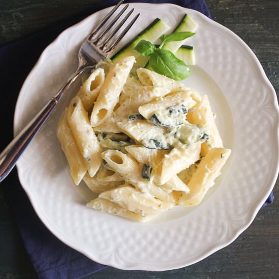 Zucchini Cream Cheese Pasta