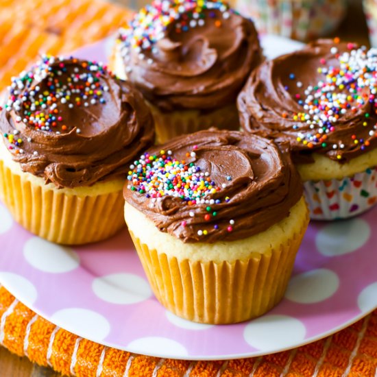 Homemade Yellow Cupcakes