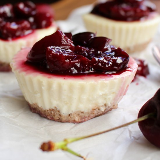 Guiltless Cherry Cheesecake Cups