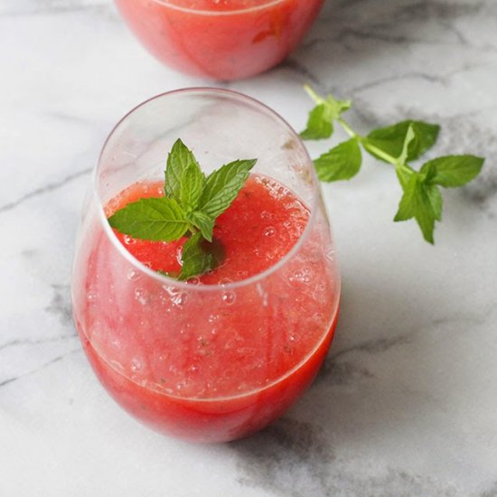 Watermelon Slush with Mint & Lime