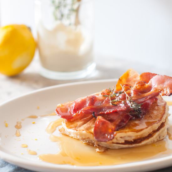 Lemon, Blueberry Ricotta Pancakes