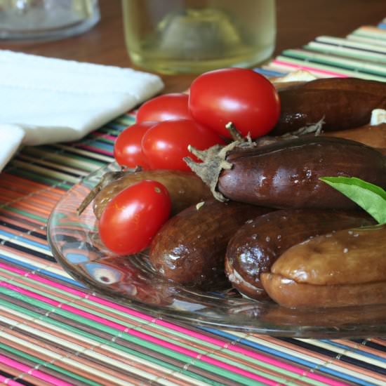 Roasted Mini Eggplants