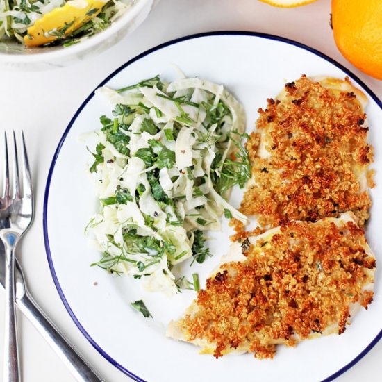 Quinoa Crusted Chicken