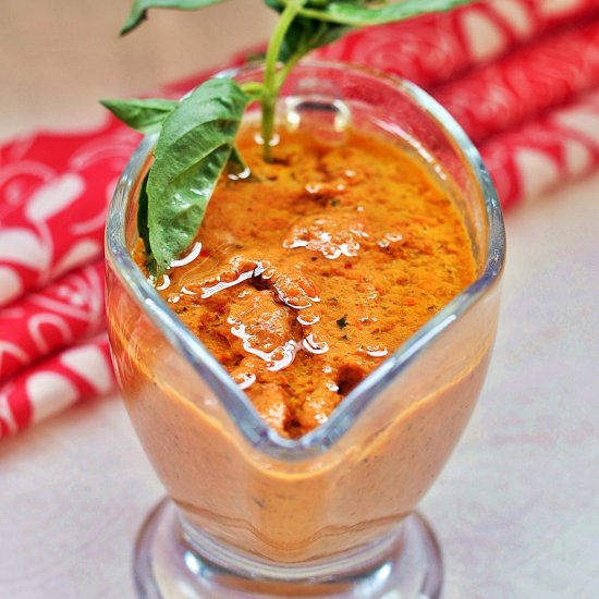 Tomato-Basil-Red Bell Pepper Sauce