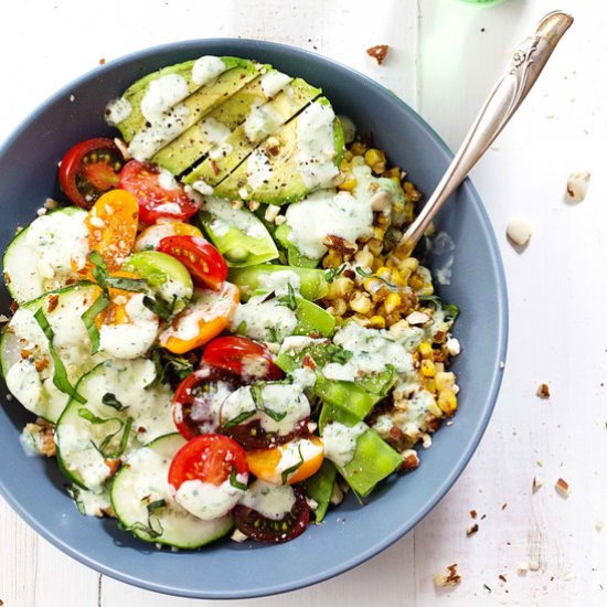 Rainbow Veggie Bowls with Jalapeño