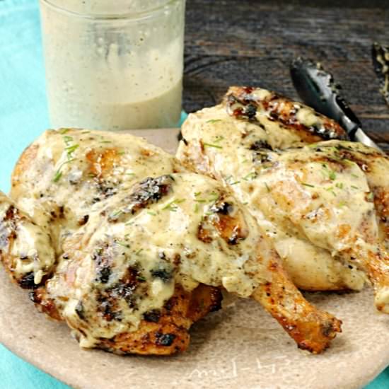 Grilled Chicken Quarters