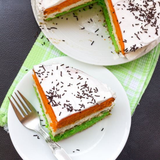 Tri-Color Cake