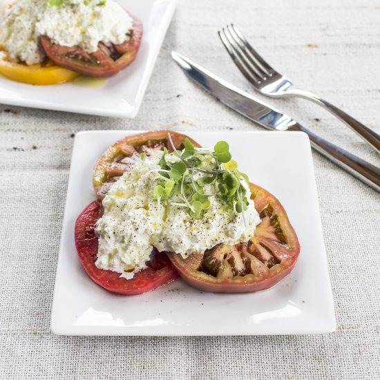 Homemade Cottage Cheese & Heirlooms