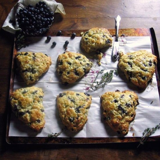 Blueberry White Chocolate Scones