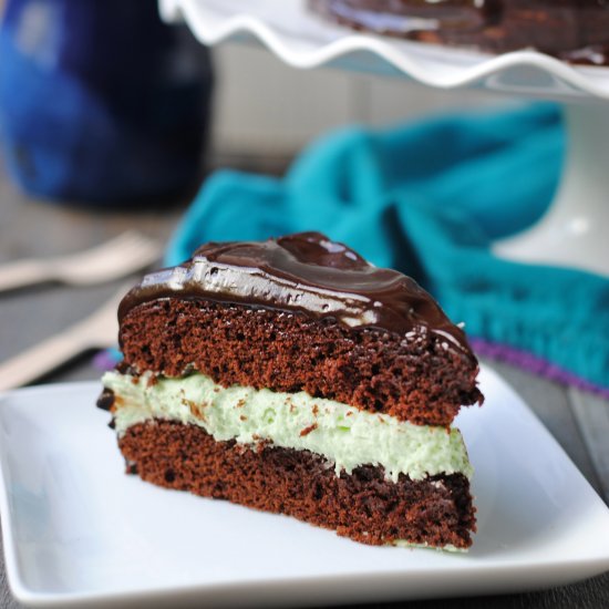 Mint Brownie Cake