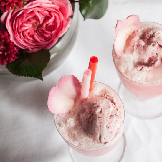 Rose and Raspberry Float