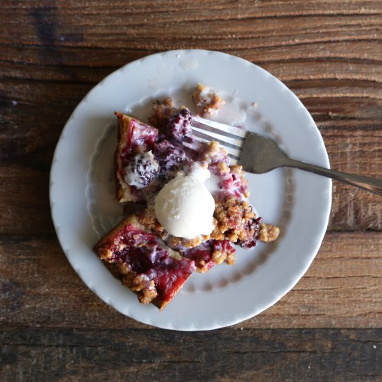 Blackberry & Raspberry Crumble Tart