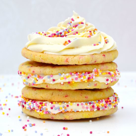 Funfetti Sugar Cookie Sandwiches