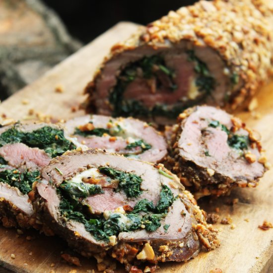 Spinach Stuffed Beef Tenderloin