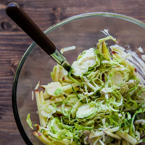 Brussels Sprout and Apple Slaw