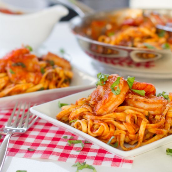 Spiked Shrimp Pasta