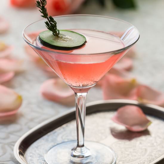 Cucumber & Rose Gin Cocktail