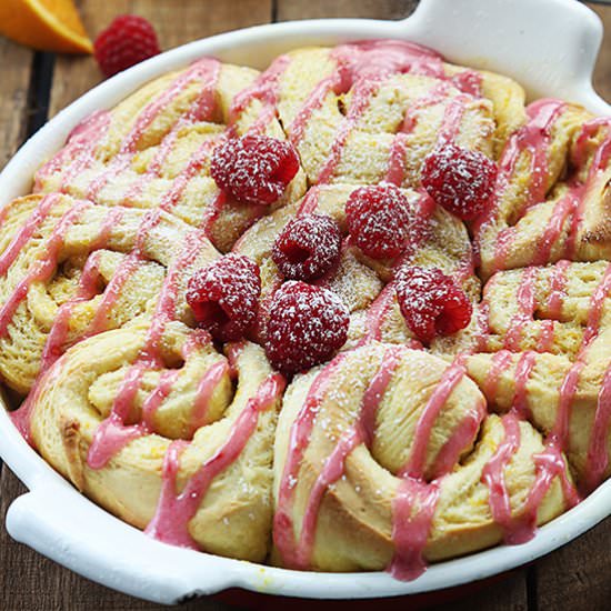 Orange Raspberry Sweet Rolls