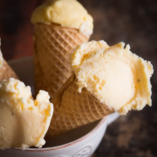 Orange and Thyme Ice Cream