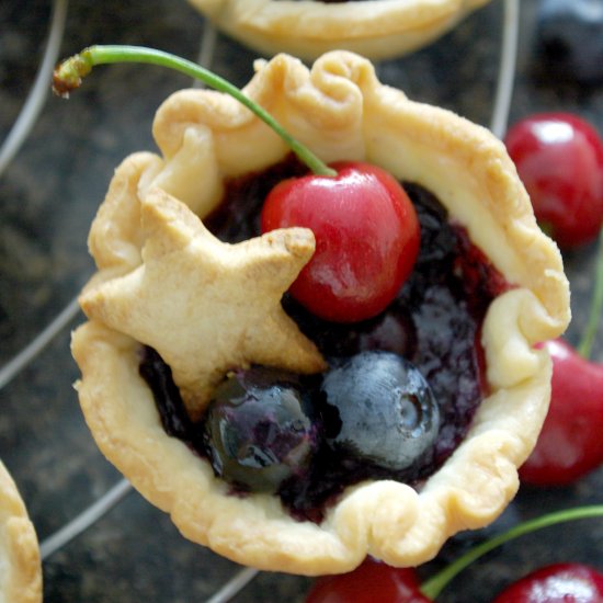 Mini Cherry Blueberry Pies