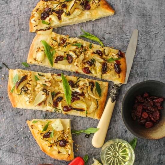 Cauliflower Cranberry Flatbread