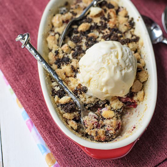 Raspberries Chocolate Brown Betty