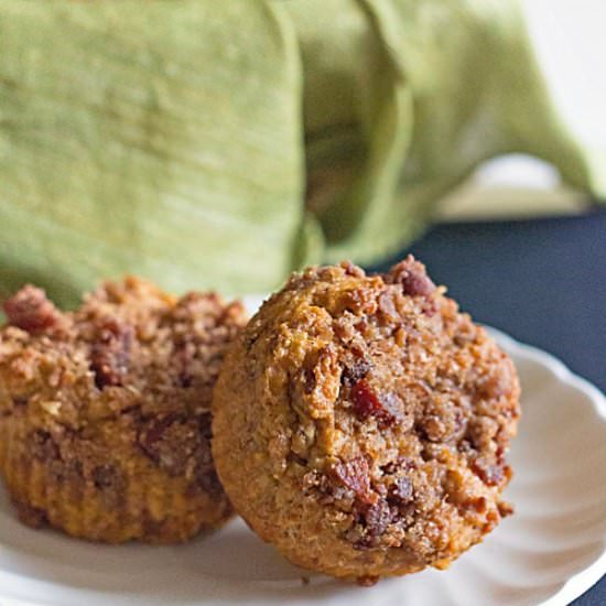 Pumpkin Bacon Streusel Muffins