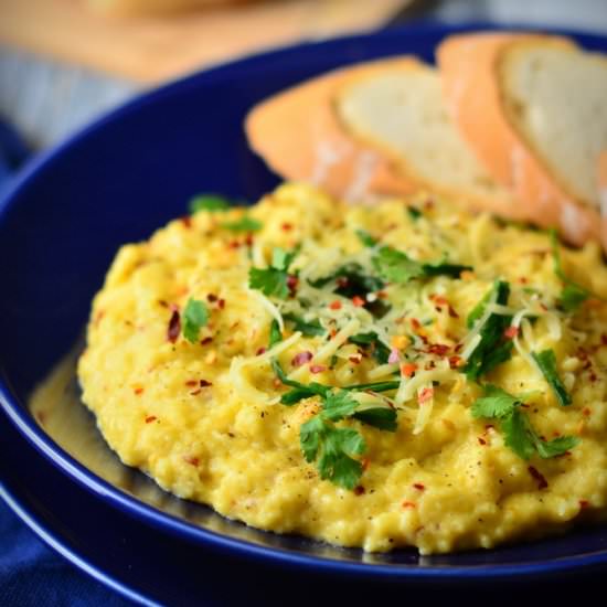 Cheesy Herbed Scrambled Eggs