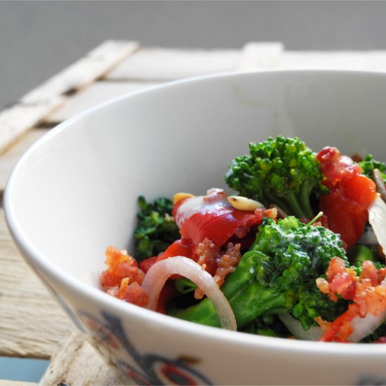 Broccoli & Roasted Pepper Salad