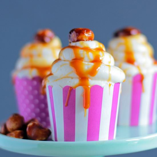 Macadamia Caramel Cupcakes