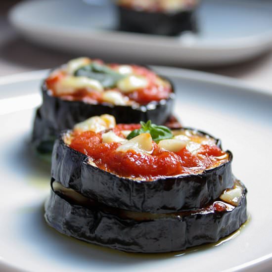 Eggplant Mozzarella Stacks