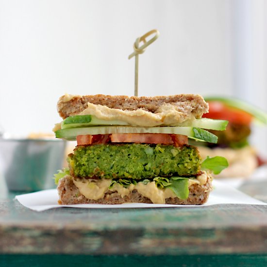 Spinach Falafel Burger