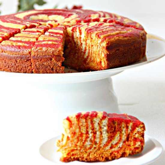 Red Velvet Zebra Cake