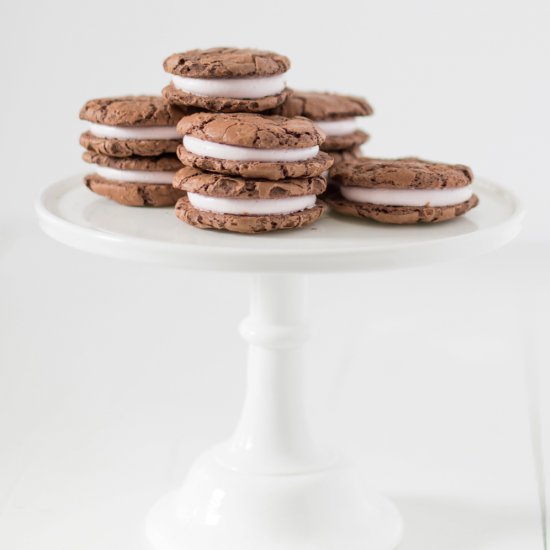 Strawberry Mallow Brownie Cookies