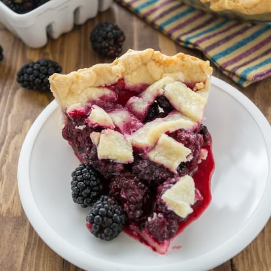 Lattice-Topped Blackberry Pie