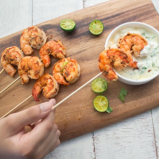 Barbecued Garlic And Chilli Prawns