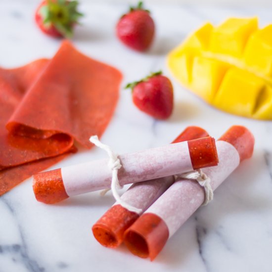 Strawberry Mango Fruit Roll Ups