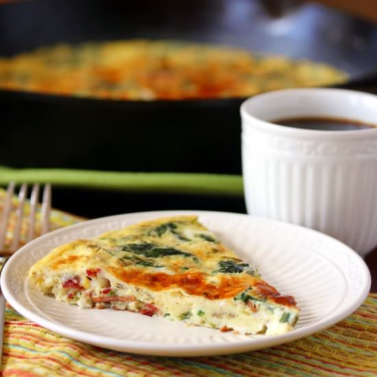 Spinach, Bacon and Gruyere Frittata