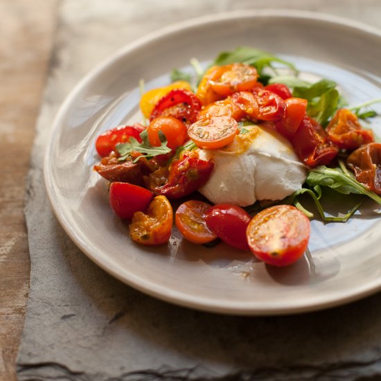 Raw and Roasted Cherry Tomato Salad