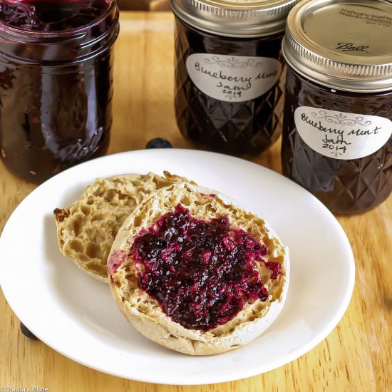 Blueberry Jam with Mint and Lemon