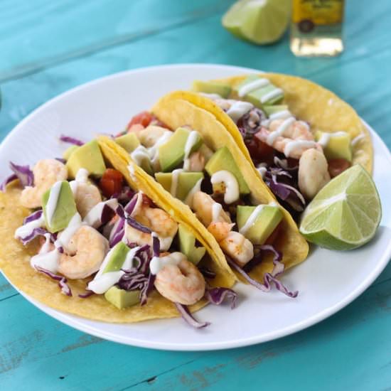 Tequila Lime Shrimp Tacos