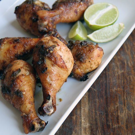 Ginger and Lime Glazed Chicken Legs