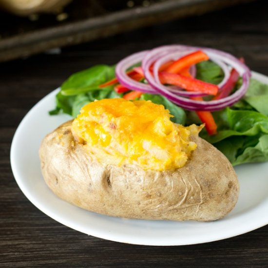 Tuna Cheddar Stuffed Potatoes