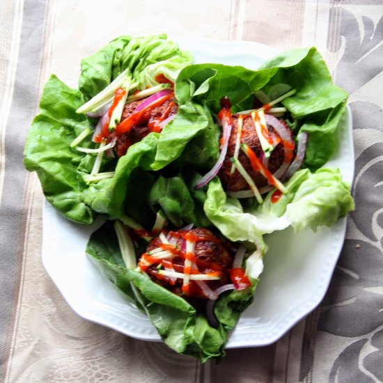 Vietnamese Meatball Lettuce Wraps