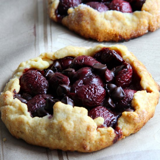 Mini Cherry Dark Chocolate Galettes