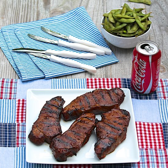 Bourbon & Coca Cola Steaks